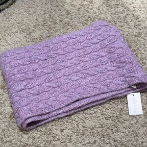 Mae & Tess Purple Cable Knit Scarf